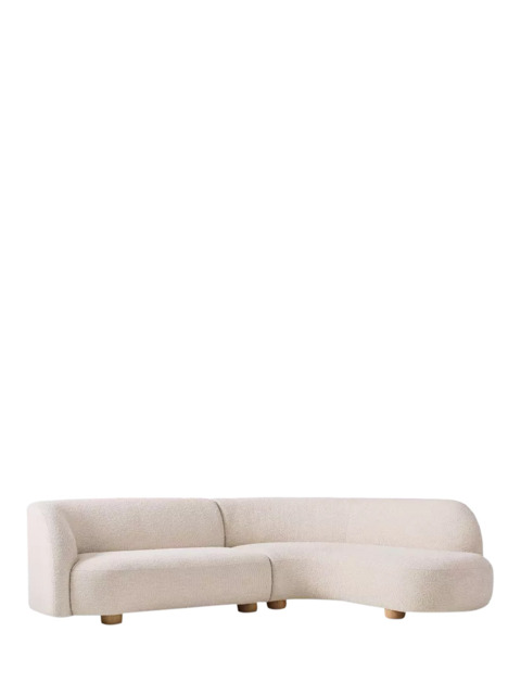 west elm Laurent 4-Seater RHF Corner Chaise End Sofa, Alabaster Boucle - image 1