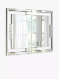 Yearn Rio Bevelled Glass Rectangular Wall Mirror, 82 x 112cm, Black - thumbnail 3