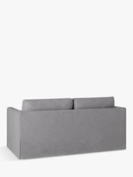 John Lewis OUTLET Loose Cover Large 3 Seater Sofa, Like New, Cotton Linen Grey - thumbnail 4