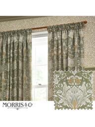 Morris & Co. Snakeshead Pair Lined Pencil Pleat Curtains, Sunflower/Stone - thumbnail 2