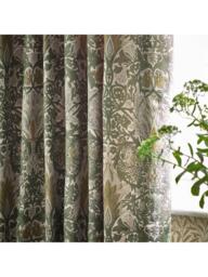 Morris & Co. Snakeshead Pair Lined Pencil Pleat Curtains, Sunflower/Stone - thumbnail 3