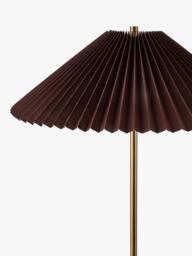 John Lewis Concert Marble Base Pleat Shade Floor Lamp, Brown - thumbnail 4