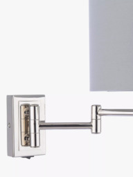 Laura Ashley Marlowe Swing Arm Wall Light, Polished Nickel - thumbnail 6