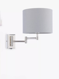 Laura Ashley Marlowe Swing Arm Wall Light, Polished Nickel - thumbnail 4