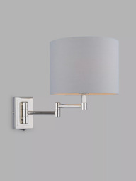 Laura Ashley Marlowe Swing Arm Wall Light, Polished Nickel - thumbnail 3
