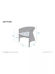 KETTLER Palm Garden Dining Chair, Set of 2, Natural - thumbnail 4