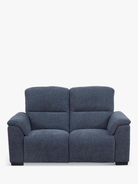 John Lewis Unwind Medium 2 Seater Power Recliner Sofa, Blue Chenille - image 1
