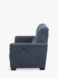 John Lewis Unwind Medium 2 Seater Power Recliner Sofa, Blue Chenille - thumbnail 5