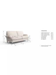 Laura Ashley Beaumaris Large 3 Seater Sofa, Teak Leg - thumbnail 2