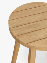 John Lewis Burford Round Garden Bistro Table, 75cm, FSC-Certified (Acacia Wood), Natural - thumbnail 3