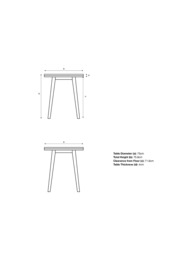 John Lewis Burford Round Garden Bistro Table, 75cm, FSC-Certified (Acacia Wood), Natural - thumbnail 2