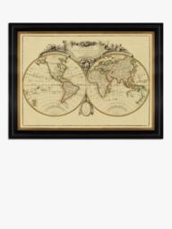 Brookpace Lascelles 'Mappemonde , 1782' Map Framed Print, 60 x 80cm