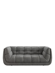 At The Helm Leo Large 2 Seater Leather Sofa, Limestone Leather - thumbnail 1