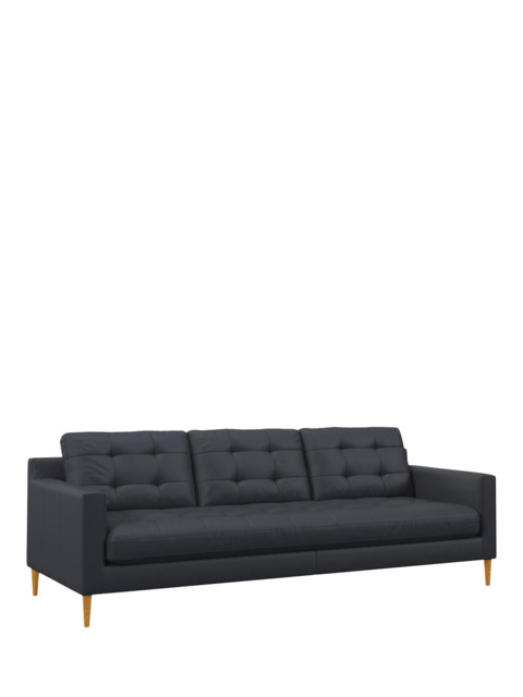 John Lewis Draper II Grand 4 Seater Leather Sofa, Light Leg - image 1