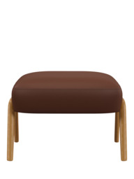 John Lewis Hendricks Leather Footstool, Light Leg - thumbnail 5