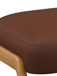 John Lewis Hendricks Leather Footstool, Light Leg - thumbnail 6