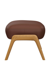 John Lewis Hendricks Leather Footstool, Light Leg - thumbnail 3