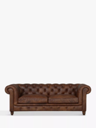 Halo Earle Chesterfield Large 3 Seater Leather Sofa - thumbnail 3