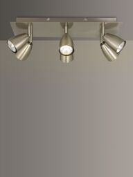 John Lewis Thea GU10 LED 6 Spotlight Ceiling Plate, Chrome - thumbnail 1