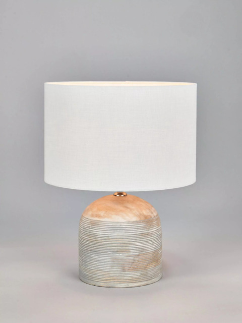 Pacific Nelu Grey Wooden Table Lamp - image 1