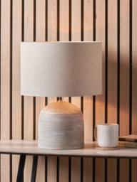 Pacific Nelu Grey Wooden Table Lamp - thumbnail 3