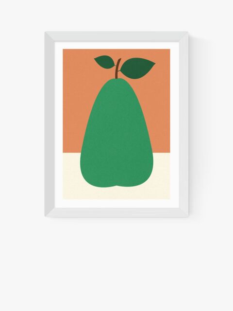 EAST END PRINTS Rosi Feist 'Green Pear' Framed Print