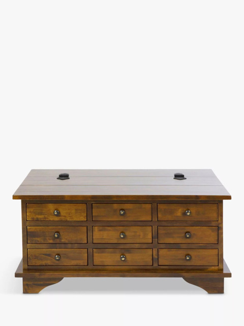 Laura Ashley Garrat 9 Drawer Coffee Table, Dark Brown - image 1