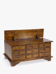 Laura Ashley Garrat 9 Drawer Coffee Table, Dark Brown - thumbnail 4