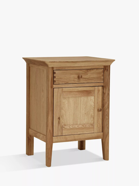 John Lewis Essence 1 Door Bedside Table, Oak - image 1