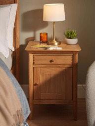 John Lewis Essence 1 Door Bedside Table, Oak - thumbnail 2