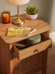John Lewis Essence 1 Door Bedside Table, Oak - thumbnail 5