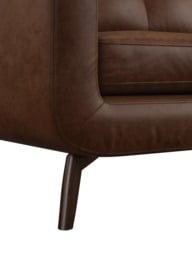 John Lewis Barbican 5+ Seater Corner Leather Sofa, Dark Leg - thumbnail 5