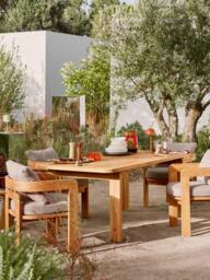 John Lewis Terra Teak Wood Garden Dining Chairs, Set of 2 - thumbnail 2
