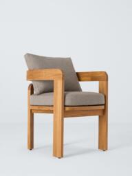 John Lewis Terra Teak Wood Garden Dining Chairs, Set of 2 - thumbnail 3