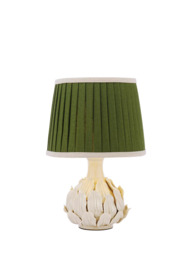 Joules Chatsworth Small Ceramic Leaf Table Lamp, Natural Cream - thumbnail 1