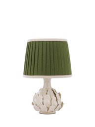 Joules Chatsworth Small Ceramic Leaf Table Lamp, Natural Cream - thumbnail 3