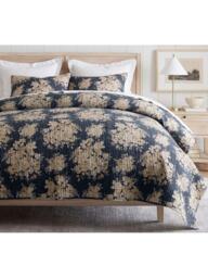 Pottery Barn Juliette Toile Handcrafted Reversible Pick-Stitch Kingsize Bedspread - thumbnail 1