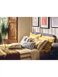 John Lewis Block Stripe Reversible Pure Cotton Duvet Cover Set - thumbnail 4