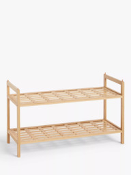 John Lewis Bamboo Shoe Rack, 2 Tier - thumbnail 1