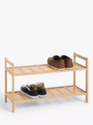 John Lewis Bamboo Shoe Rack, 2 Tier - thumbnail 2