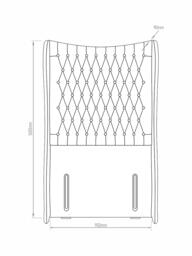 Hypnos Elizabeth Extra Wide Upholstered Headboard, Single - thumbnail 4