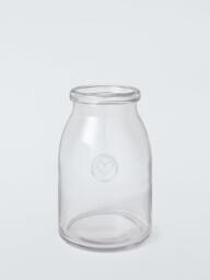 John Lewis Heart Jam Jar Vase, Clear