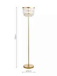 Laura Ashley Rhosill Floor Lamp, Matt Antique Brass - thumbnail 3