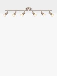 John Lewis Keely 6 Spotlight Ceiling Bar, Brushed Steel - thumbnail 5