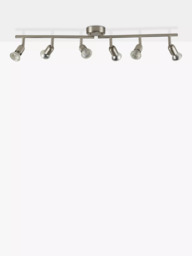 John Lewis Keely 6 Spotlight Ceiling Bar, Brushed Steel - thumbnail 2