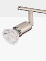 John Lewis Keely 6 Spotlight Ceiling Bar, Brushed Steel - thumbnail 3