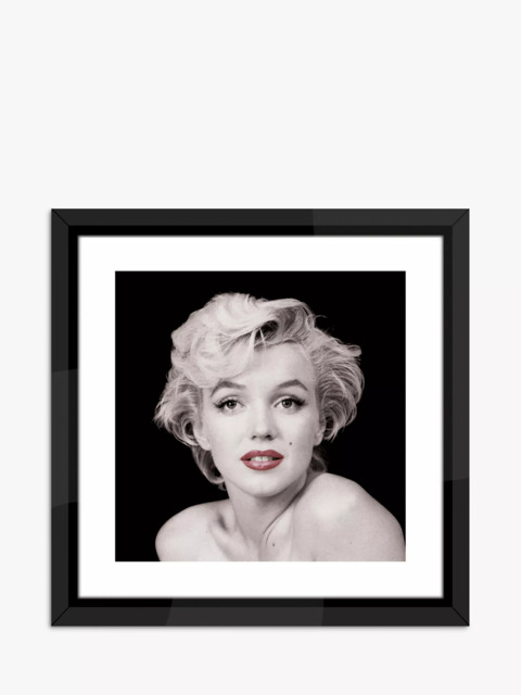 Brookpace Lascelles Marilyn Monroe 'Red Lips' Framed Print & Mount, 50 x 50cm - image 1