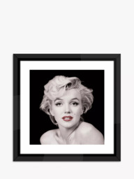 Brookpace Lascelles Marilyn Monroe 'Red Lips' Framed Print & Mount, 50 x 50cm - thumbnail 1