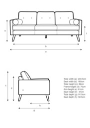 G Plan Vintage The Sixty Five Large 3 Seater Leather Sofa - thumbnail 2