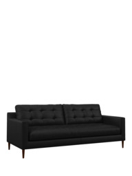 John Lewis Draper II Large 3 Seater Leather Sofa, Dark Leg